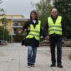 Marlene Winkler und Günter Schwarz unterstützen als ehrenamtliche Mitglieder der Sicherheitswacht die Polizei.