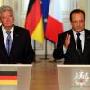 Bundespräsident Gauck und der französische Präsident Hollande beim Treffen im Elysee-Palast.