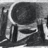 Eine im März 1942 gezeichnete Feldskizze von Fritz Winter.  	 	