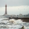 Hohe Wellen in Blackpool.