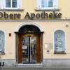 Die Obere Apotheke, Marktplatz Günzburg. Inhaber ist Apotheker Jan Jaud. Ihm gehören in Günzburg insgesamt vier Apotheken, nachdem er kürzlich zwei übernommen hat.