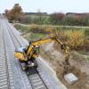 Momentan läuft die Elektrifizierung der Bahnlinie München-Lindau - wie hier bei Igling - auf vollen Touren.