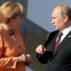 Kanzlerin Merkel im Gespräch mit Russlands Präsident Putin: Die Bemühungen um eine politische Lösung für den Ukrainekonflikt setzen sich fort.