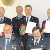 Das Bild zeigt die Geehrten der Freiwilligen Feuerwehr Baiershofen. Mit dabei Kommandant Anton Miller und Bürgermeister Bernhard Walter (hinten von links) sowie Vorsitzender Alfred Fischer (hinten Mitte) und KBR Alfred Zinsmeister (hinten rechts). 
