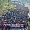 Migranten verlassen Tapachula.