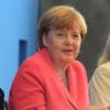 Klare Kante: Kanzlerin Angela Merkel am Montag in Berlin.