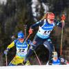 Hanna Kebinger zeigte in Antholz eine starke Vorstellung und führte die junge deutsche Staffel auf den dritten Platz.