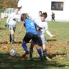 Nina Altmann, Jade Mahler und Marlene Kahn vom SC Biberbach konnten auch gegen SV Leonberg die meisten Angriffe abwehren. Foto: Karin Tautz