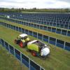 Solarstrom gewinnen, ohne die landwirtschaftliche Fläche zu blockieren: Das ist die sogenannte Agri-Photovoltaik. Das Bild ist im Unterallgäu entstanden. In Bergheim wird die Anlage wohl nicht ganz so groß.