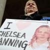 Manning-Unterstützerin: Die US-Whistleblowerin war wegen Spionage und Kolloberation mit dem Feind zu 35 Jahren Militärhaft verurteilt worden.