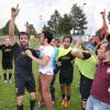 Nachdem die Mannschaft von Türkspor Neu-Ulm den Stadtpokal gewonnen hatte, brachen Spieler, Betreuer und Anhänger in großen Jubel aus. 
