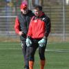 Merings Trainer Ajet Abazi (vorne) und Co-Trainer Roland Pankratz sind nicht mehr beim SV Mering tätig.