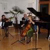 Das Ensemble: (von links) Berthold Masing, Nina Karmon (beide Violine), Carl Graf, Pilvi Heinonen (Cello) und Uwe Gerster (Kontrabass).