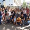 Schülerinnen und Schüler aus Dinkelscherben gemeinsam mit ihren Gastgebern in La Múnia, Katalonien, knapp eine Stunde von Barcelona entfernt.