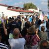 Die AfD hatte am Samstag zum Bürgerdialog mit Alice Weidel in das Vereinsheim Breitenthal eingeladen. Bei einer Gegendemo wurde dagegen protestiert.