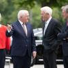 Sylvie Goulard (l-r), Präsidentin des Deutsch-Französischen Institutes (dfi), Bundespräsident Frank-Walter Steinmeier, Winfried Kretschmann (Bündnis 90/Die Grünen), Ministerpräsident von Baden-Württemberg und Frank Baasner, Direktor des dfi.