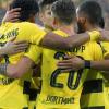 Wenn Jubel zur Gewohnheitssache wird: Nach dem 6:1-Sieg gegen Mönchengladbach grüßt Dortmund als Tabellenführer mit drei Punkten Vorsprung auf die Bayern. 	