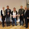 Das Caritas-Seniorenzentrum in Mindelheim hat einen neuen Leiter. Unser Bild zeigt (von links): Brigitta Hofmann, Geschäftsführerin der Caritas, den neuen Einrichtungsleiter Markus Ditterich, seine Vorgängerin Anabel Rasch sowie Dekan Andreas Straub und Mindelheims Bürgermeister Stephan Winter.