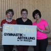 Die Gymnastikabteilung Nersingen feiert 50-jähriges Bestehen: (von links) Radmila Gutmann, Heidi Wenzel und Siegrun Jahl.  	