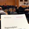 Der Regionalplan, hier bei einer Veranstaltung in Günzburg. 	