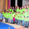 Mit Feuereifer trug der Kinderchor in Althegnenberg aus dem Musical "Der Regenbogenfisch" unter Leitung von Nikola Wex seine Lieder vor. Foto: Gabriel 