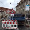 Die Frauentorstraße in Augsburg ist seit heute gesperrt.