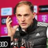 Trainer Thomas Tuchel vom 1.FC Bayern München spricht in der Pressekonferenz nach dem 3:0-Sieg über die TSG Hoffenheim.