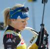 Magdalena Neuner haderte mit ihrer Schießleistung im Einzelrennen der Biathlon-WM.