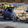 Zwei Menschen wurden bei einem Unfall auf der A96 heute Nachmittag leicht verletzt. 