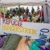 Mehrere Flüchtlinge protestieren derzeit in München mit einem Hungerstreik für die Anerkennung ihrer Asylanträge. 