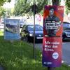 Der Straßenwahlkampf für die Landtagswahl läuft.