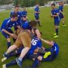 Überbordende Freude: Durch das 4:1 in Neuburg erreichte der SC Ichenhausen im Saisonfinale 2018/19 den dritten Platz in der Landesliga. 	