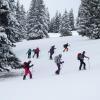 Beste Bedingungen fanden die Landsberger DAV-Mädels auf ihrer Skitour rund um das Wertacher Hörnle vor. 	 	