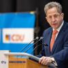 Hans-Georg Maaßen CDU spricht vor der Wahlkreisvertreterversammlung der CDU-Kreisverbände in Südthüringen.