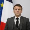 Emmanuel Macron, Präsident von Frankreich, nimmt an einer Videokonferenz teil.