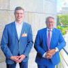 Bevor Lukas Grauer als „junger Botschafter“ in die USA reist, besuchte er den Bundestagsabgeordneten Georg Nüßlein in Berlin. 	