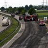 Bauarbeiten zur Fahrbahnerneuerung auf der B2 zwischen Meitingen und der Ausfahrt Biberbach.  	
