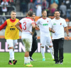 Enttäuschte Augsburger Gesichter nach der 1:3-Niederlage gegen Mainz.