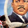 Ein Gesicht, das Memphis prägt: Bei der jährlichen Parade zum Martin Luther King Day im Januar werden Bilder des Bürgerrechtlers gezeigt.
