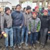 Bauernprotest in Berlin: Andreas Geschwendtner (links) und die Jungbauern aus Rosenheim und Umgebung.