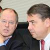 Gestörtes Vertrauensverhältnis: Kanzlerkandidat Peer Steinbrück (l) und Parteichef Sigmar Gabriel.