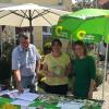 Ludwig Klingler, Ekin Deligöz und Seraphia Gruber von den Grünen in Wertingen. <b> 	Foto: Karin Klingler</b>
