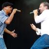 Xavier Naidoo (links) und Henning Wehland von Söhne Mannheims in Nürnberg bei "Rock im Park"