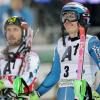 Henrik Kristoffersen und Marcel Hirscher nach dem Flutlicht-Rennen in Schladming.