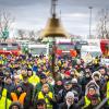 Auf der Kaiserwiese in Nördlingen kamen Demonstrierende zusammen, um sich dem Bauernprotest anzuschließen.