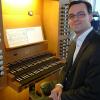 Der Lokalmatador Axel Flierl bot ein überwältigendes Programm an der Sandtner-Orgel der Basilika.  	