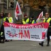Rund 500 Beschäftigte aus dem Handel streikten am Dienstag in Augsburg.