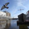 Das Nordkirchenschiff in der Binnenalster am Rathausmarkt: Der 34. Deutsche Evangelische Kirchentag findet bis zum Sonntag in Hamburg statt.