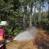 Am Waldrand zwischen Herretshofen nach Ebershausen ist am Donnerstagnachmittag ein Feuer ausgebrochen.