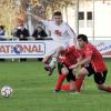 Als „Überflieger“ erwies sich Obermeitingen (weißes Trikot) nach der Pause: Der 0:2-Rückstand wurde in einen 4:3-Sieg verwandelt. 
